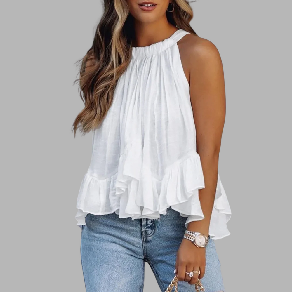 VELOURA | Blusa de volantes texturizada Karianne