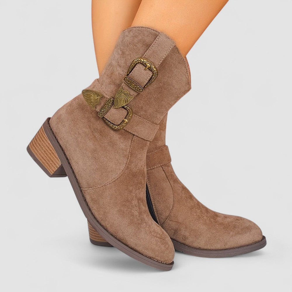 VELOURA | Botas Western Ortopédicas Rosa