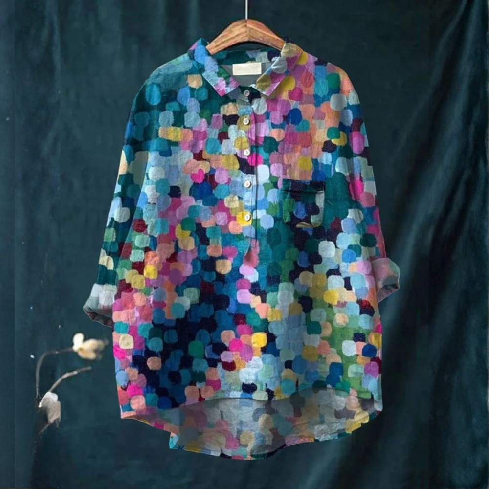 VELOURA | Camisa Elegante con Estampado Amélie