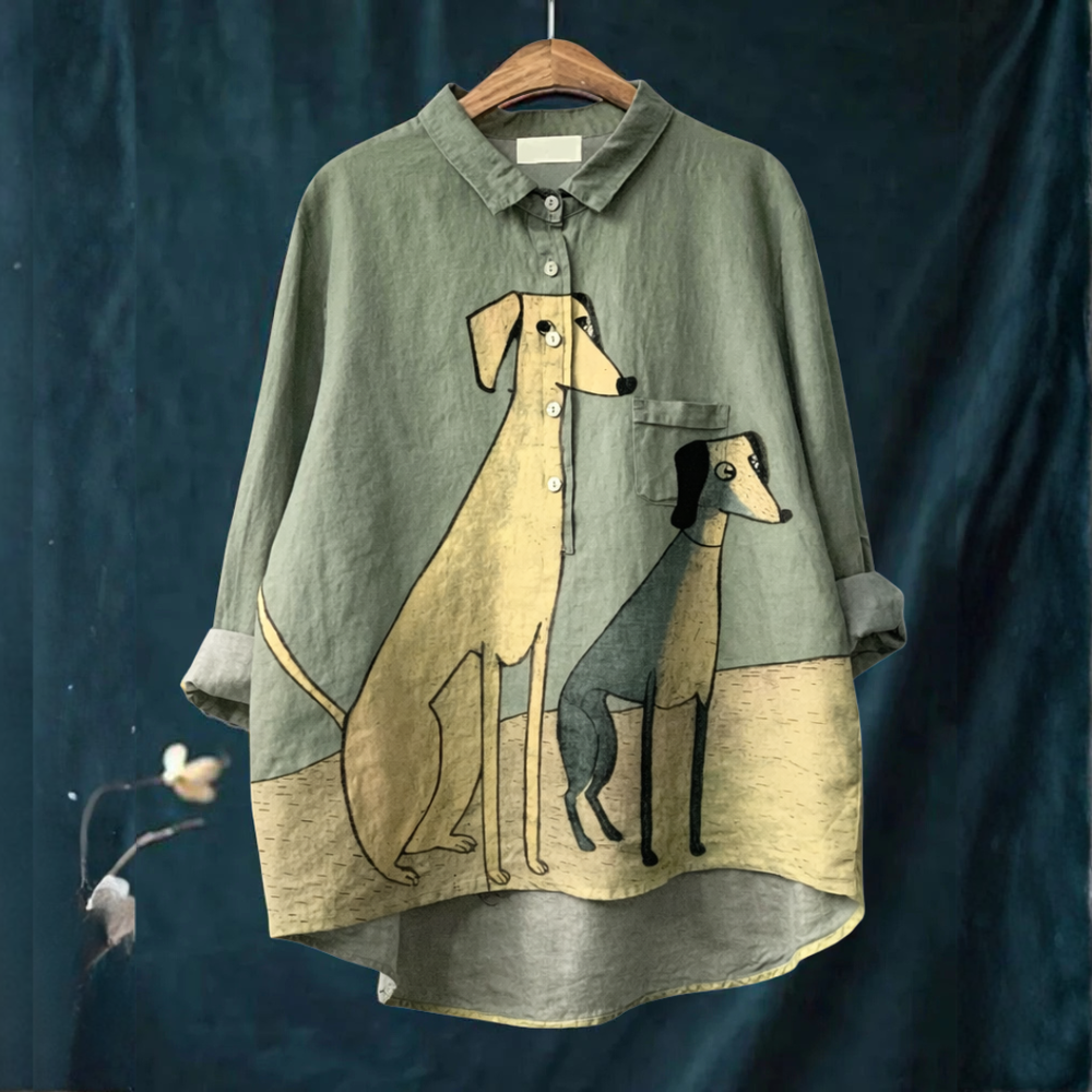 VELOURA | Camisa Elegante con Estampado Bérénice