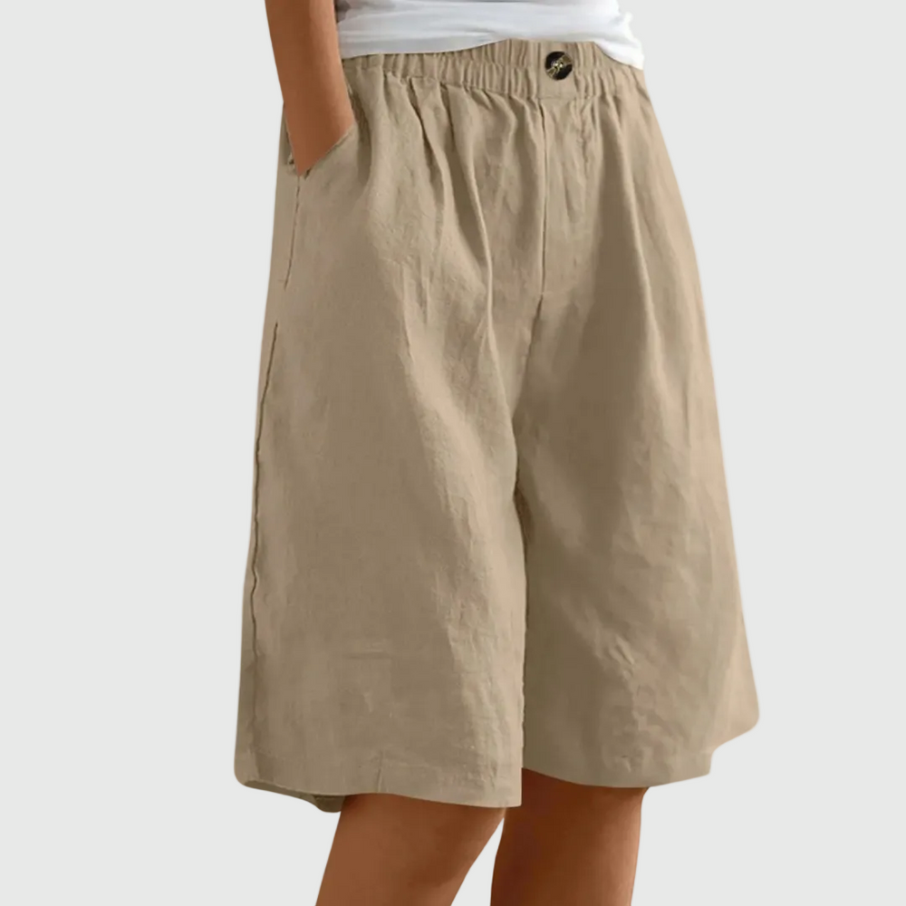 VELOURA | Pantalones Cortos Amplios con Cintura Elástica Ella