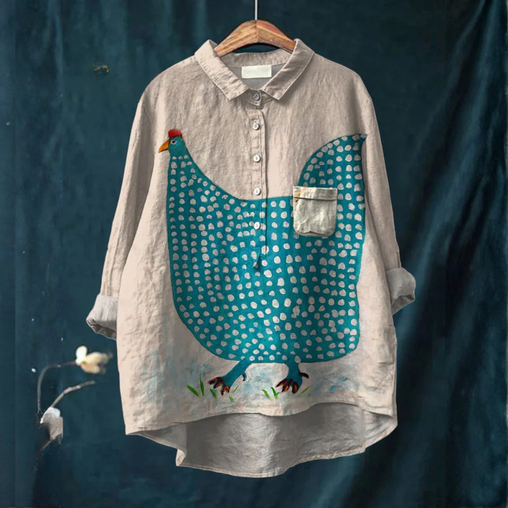 VELOURA | Camisa Elegante con Patrón Mathilde