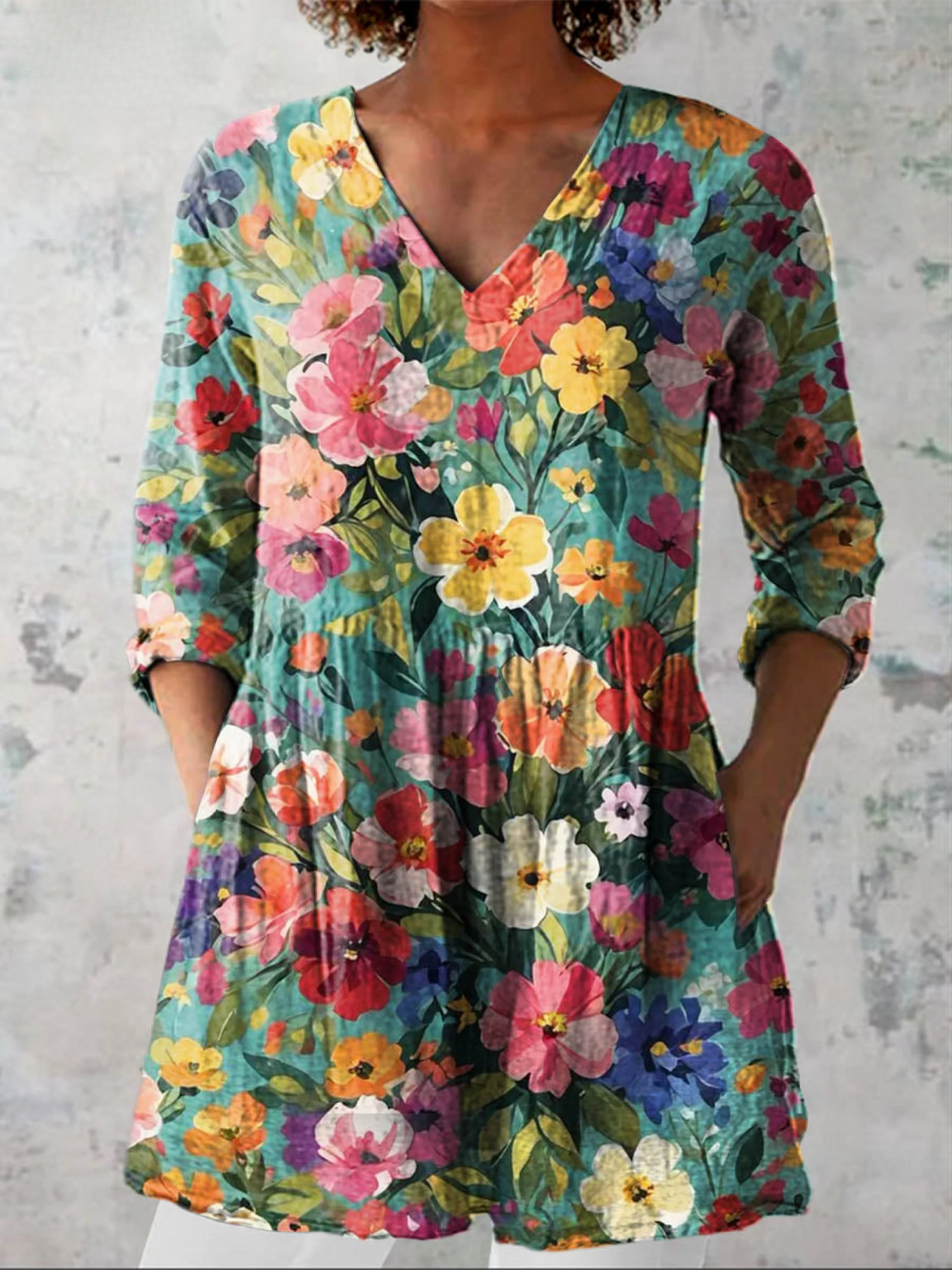 VELOURA | Blusa Fluida Escote en V Brigitte