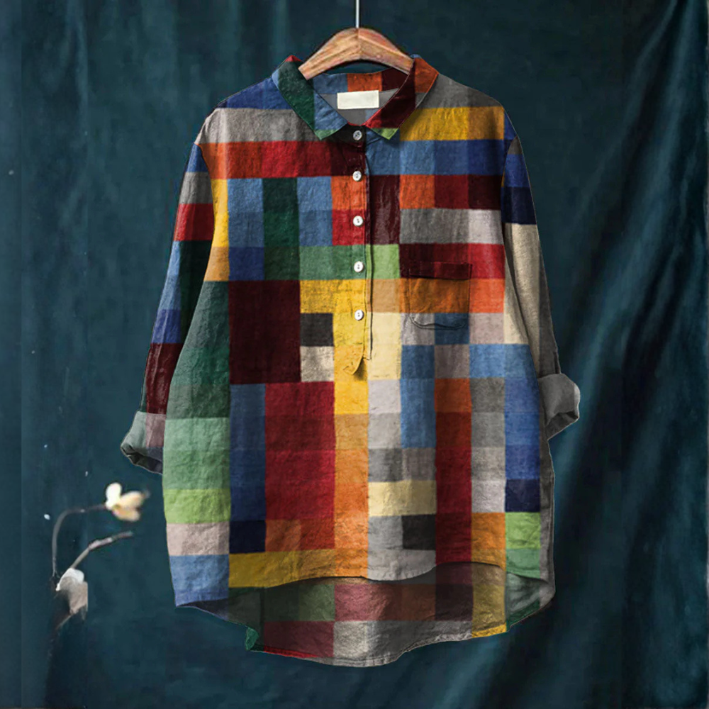 VELOURA | Camisa Elegante con Estampado Juliette