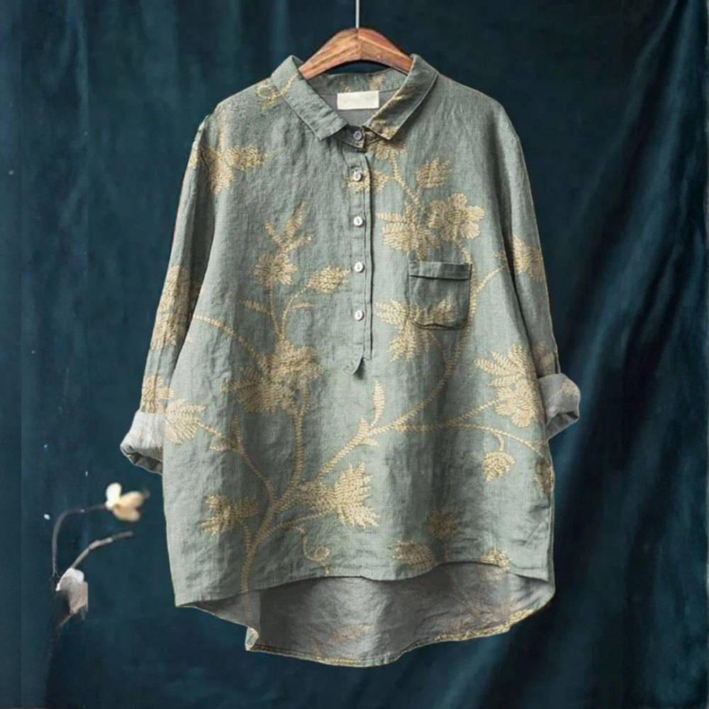 VELOURA | Camisa Elegante con Estampado Léonie