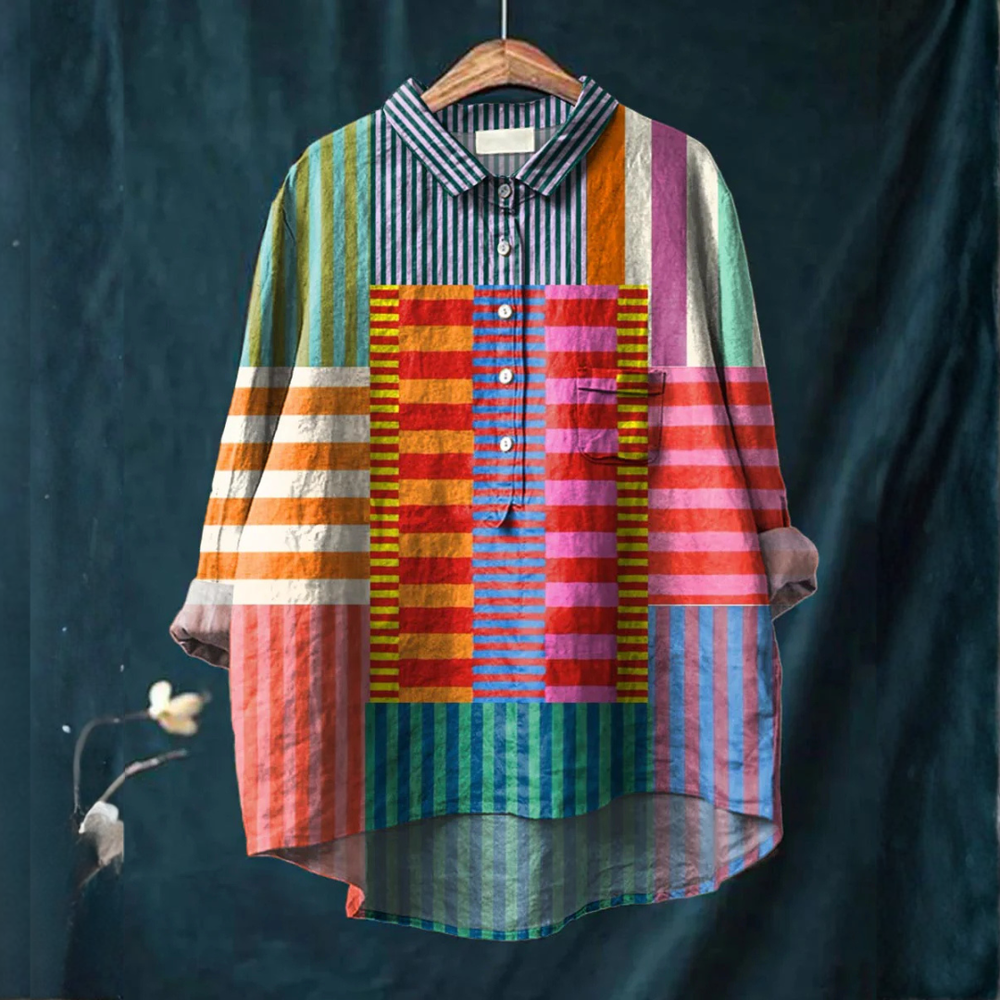 VELOURA | Camisa Elegante con Estampado Élise