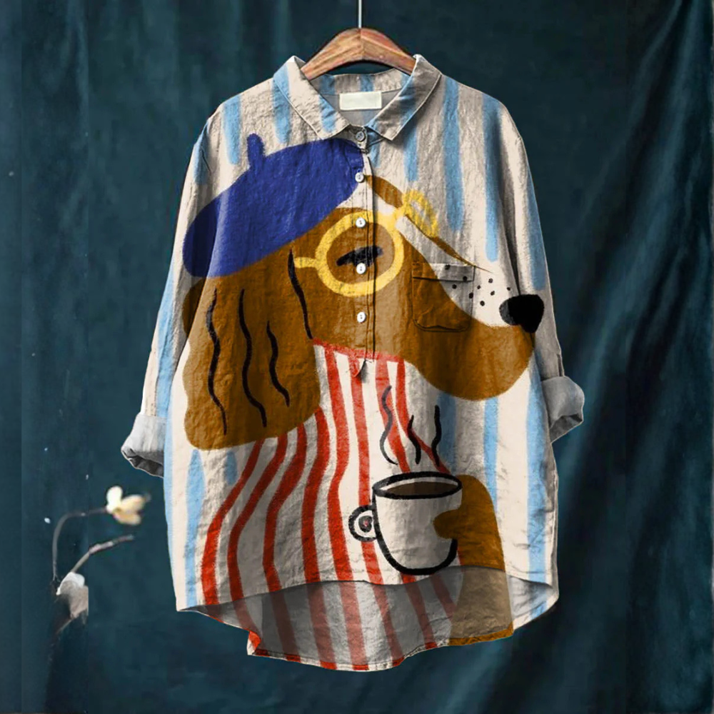 VELOURA | Camisa Elegante con Estampado Amandine