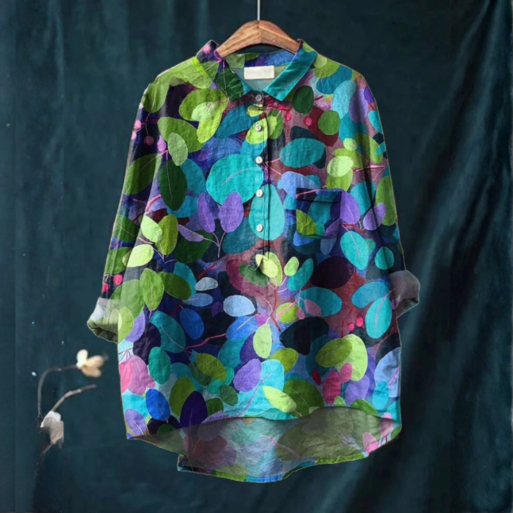 VELOURA | Camisa Elegante con Patrón Diane