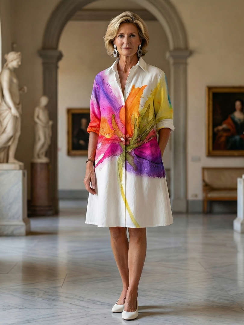 VELOURA | Vestido de Jardín Pintado Ulyssa