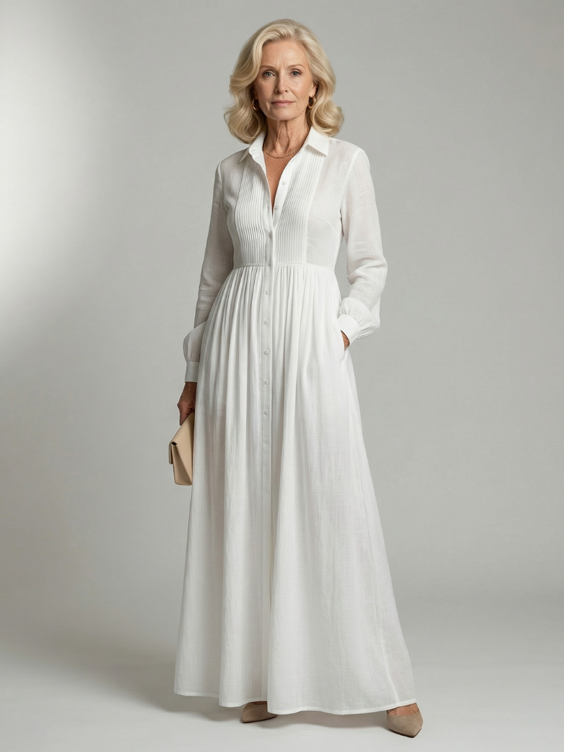 VELOURA | Vestido Maxi Soft Flow Lioren