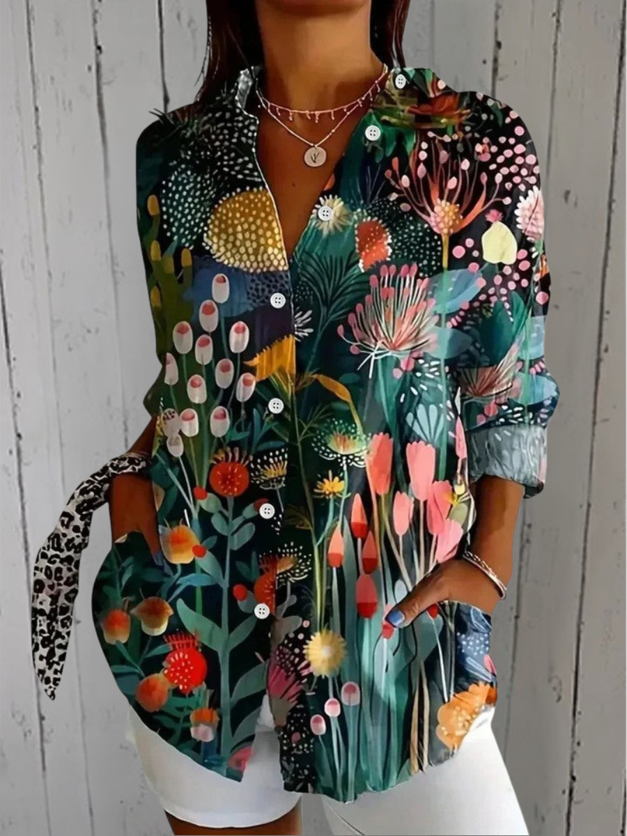 VELOURA | Blusa Floral Elegante Sophie
