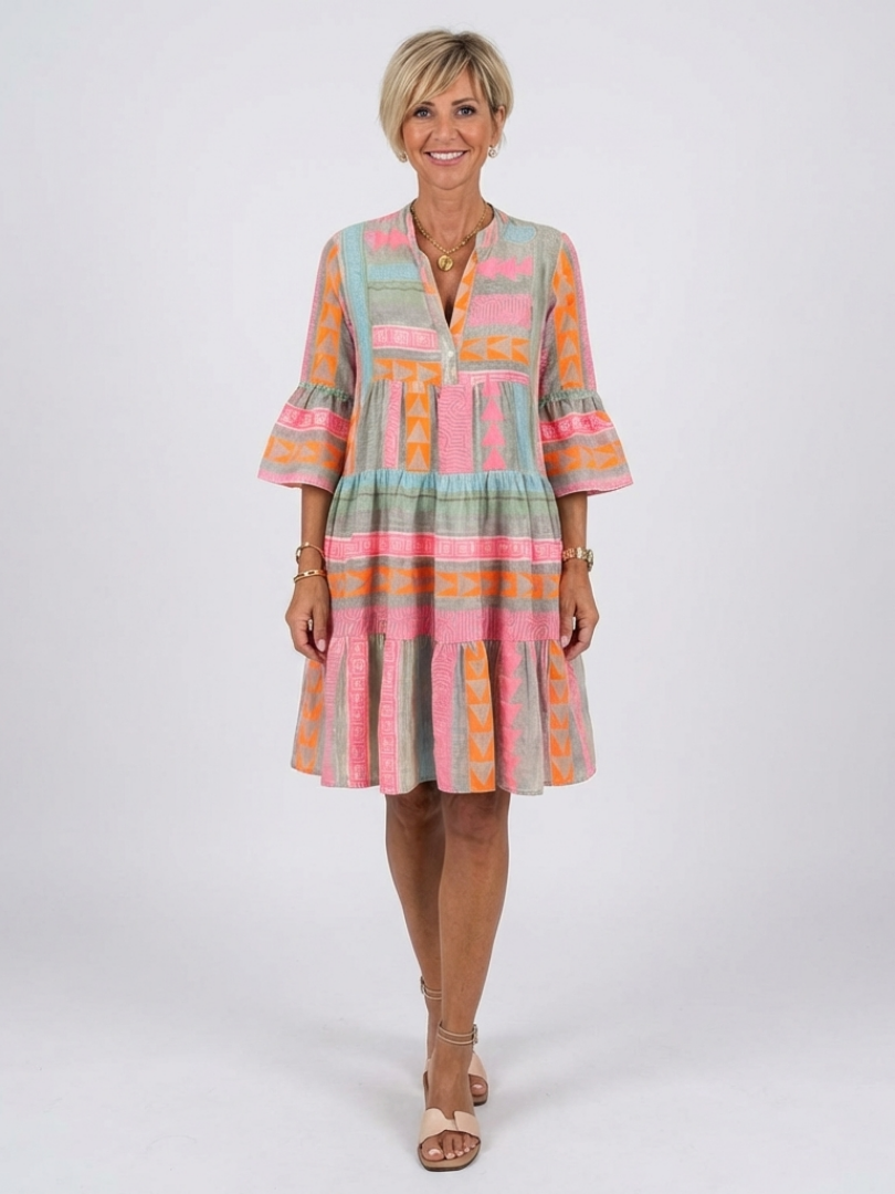 VELOURA | Vestido de Impresión Geométrica Maelle