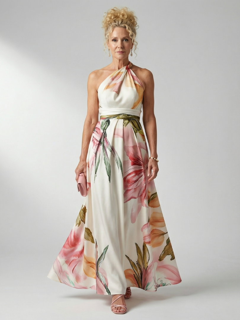 VELOURA | Vestido Maxi Floral Ligero Amiel