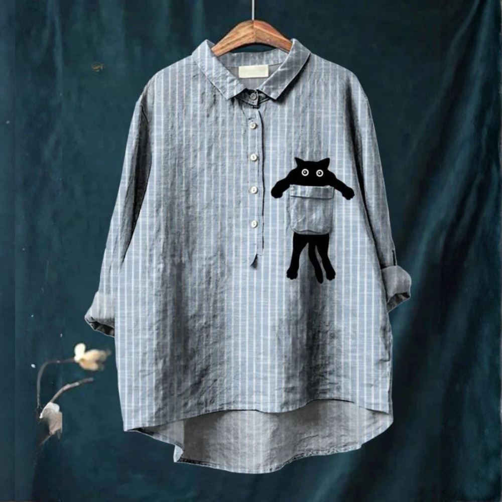 VELOURA | Camisa Elegante con Patrón Héloïse