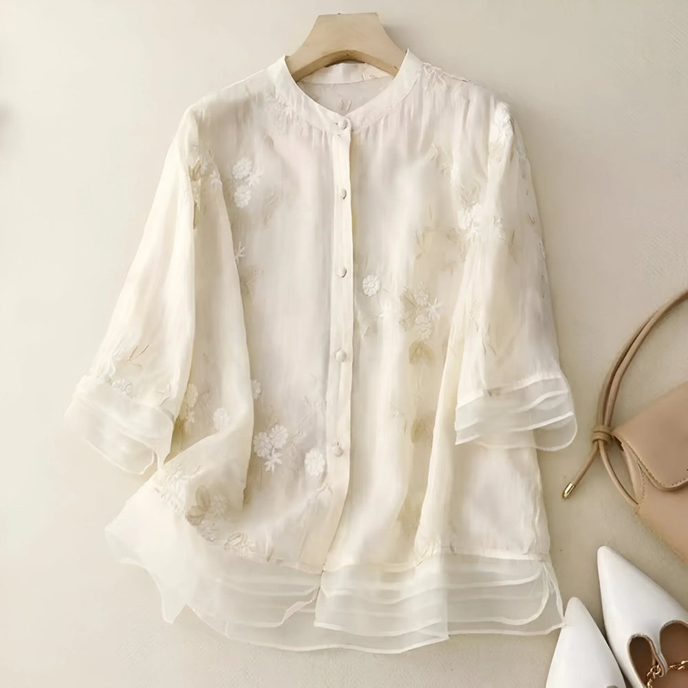 VELOURA | Blusa de Algodón Bordada Mila