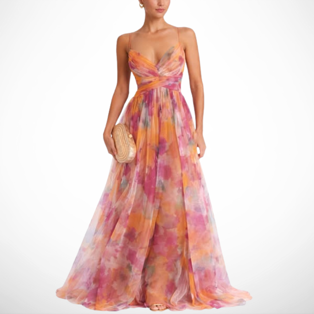 VELOURA | Vestido Maxi Elegancia Floral