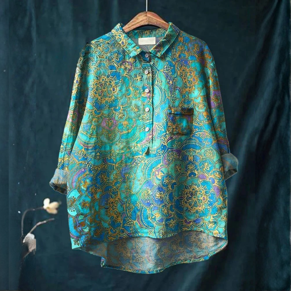VELOURA | Camisa Elegante con Estampado Manon