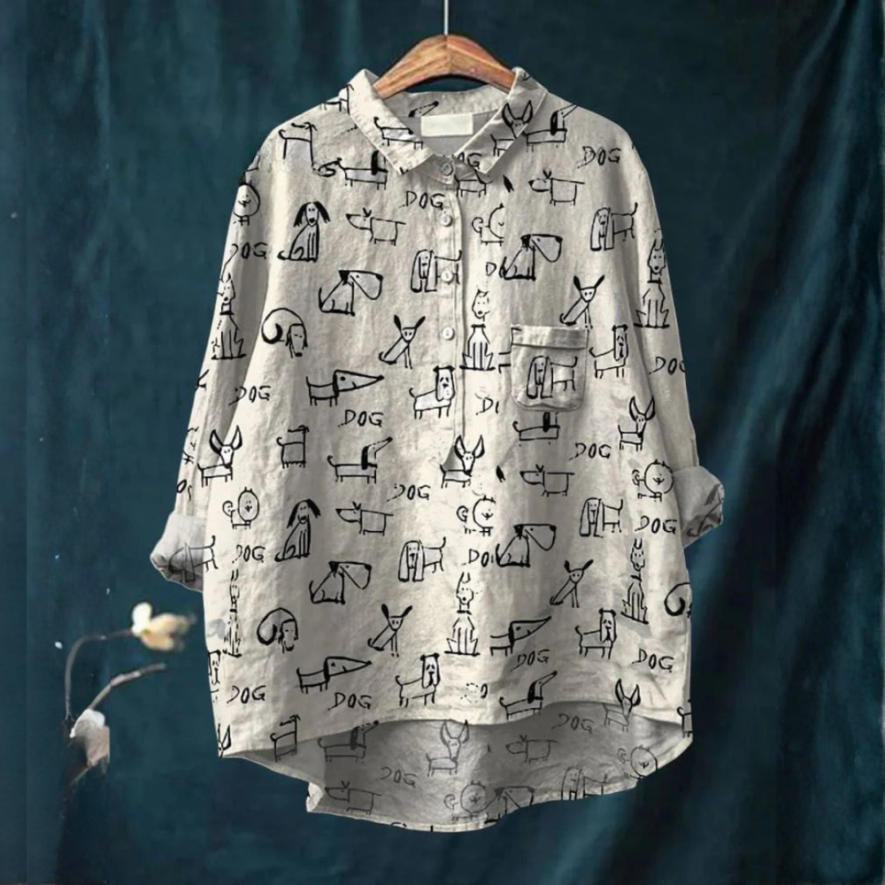 VELOURA | Camisa Elegante con Estampado Floral