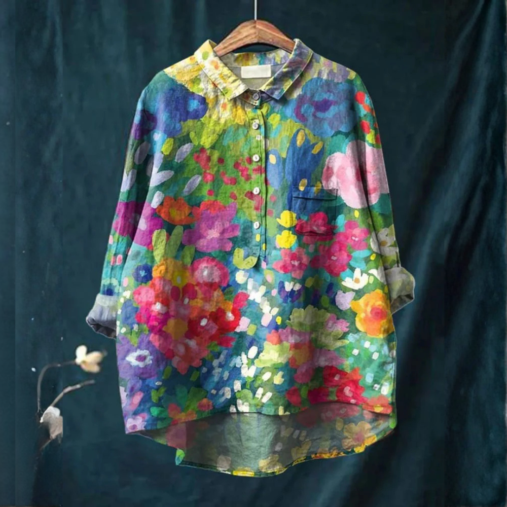 VELOURA | Camisa Elegante con Patrón Capucine