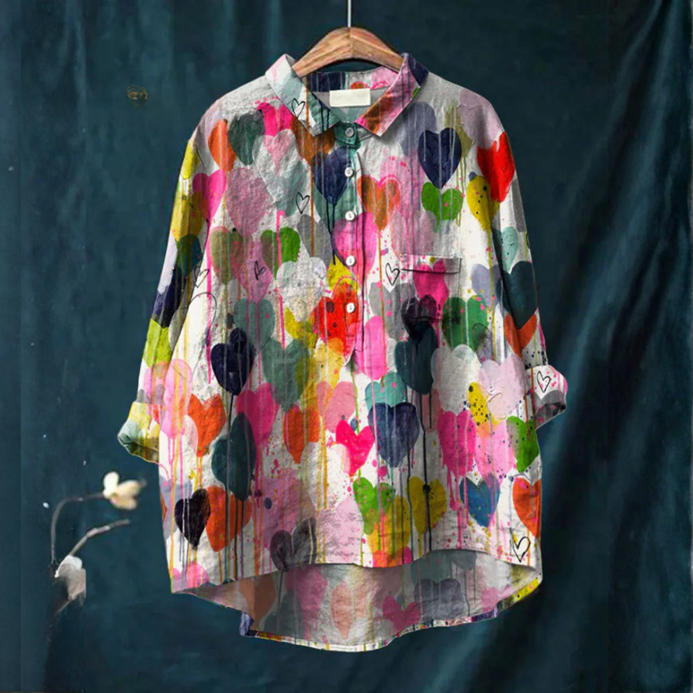 VELOURA | Camisa Elegante con Patrón Lucie