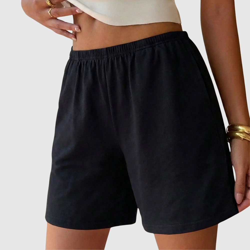 VELOURA | Pantalón Corto Casual Transpirable de Cintura Alta Mila