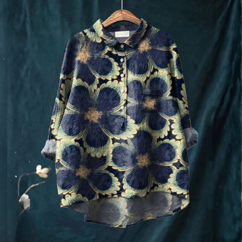 VELOURA | Camisa Elegante con Estampado Delphine