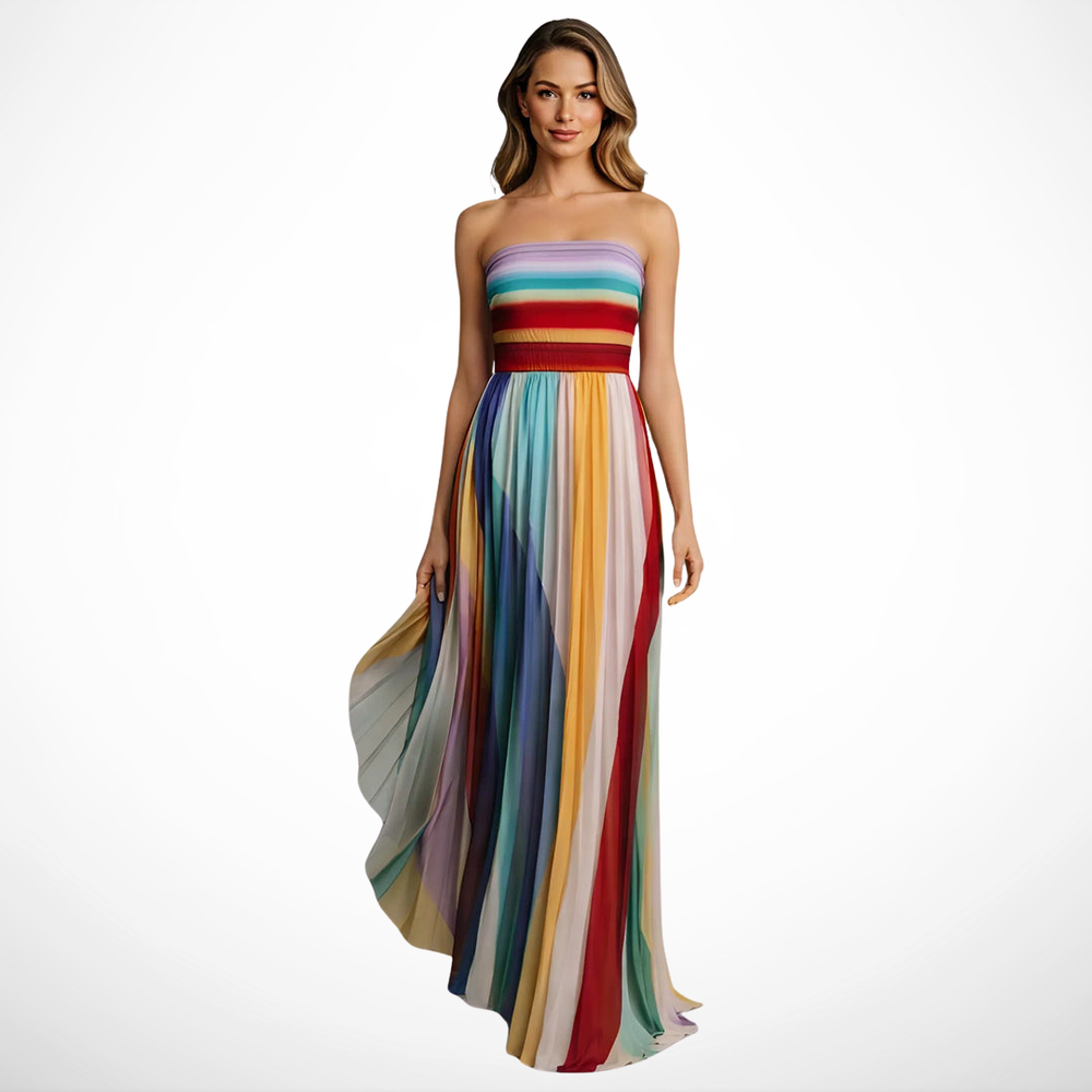 VELOURA | Vestido Maxi Luz Colorida