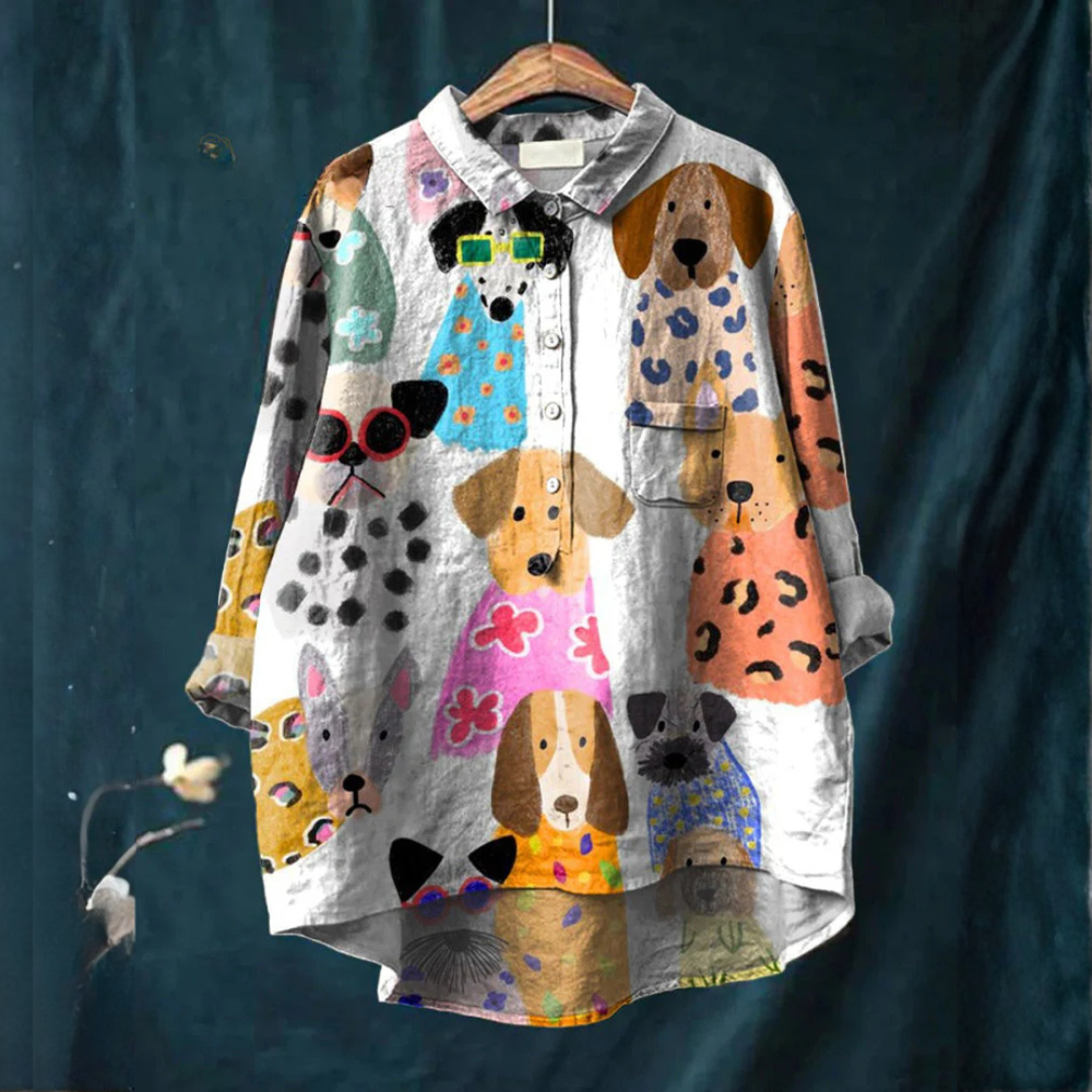 VELOURA | Camisa Elegante con Estampado Léa