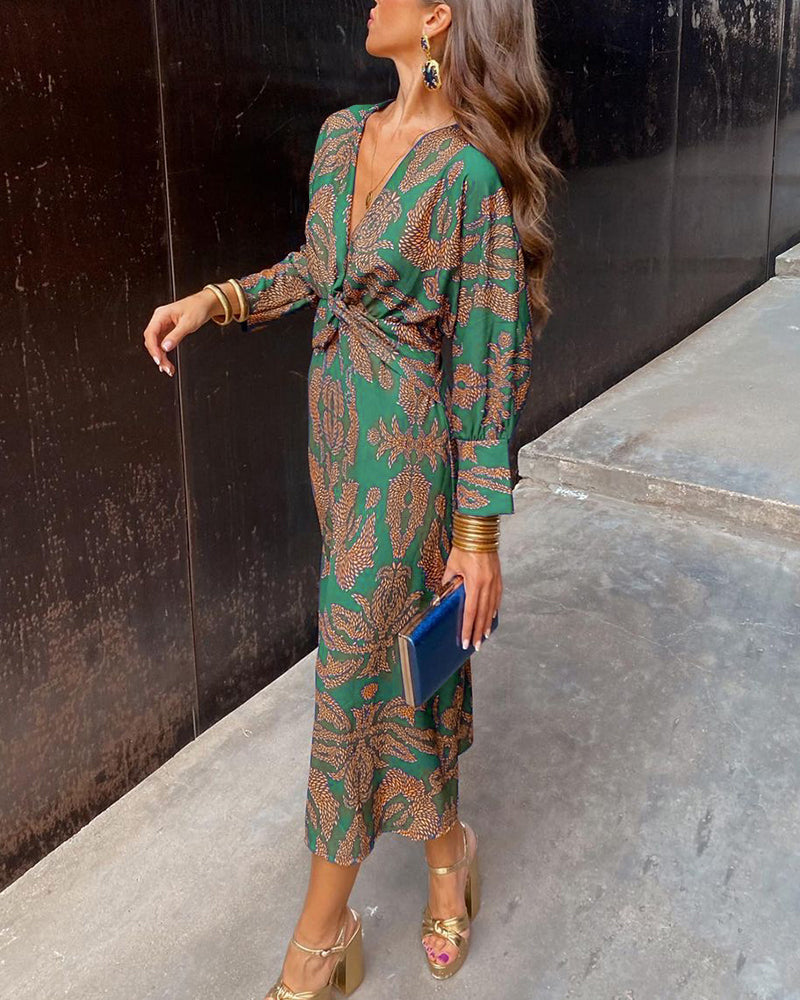 VELOURA | Vestido Midi Impreso Chloé