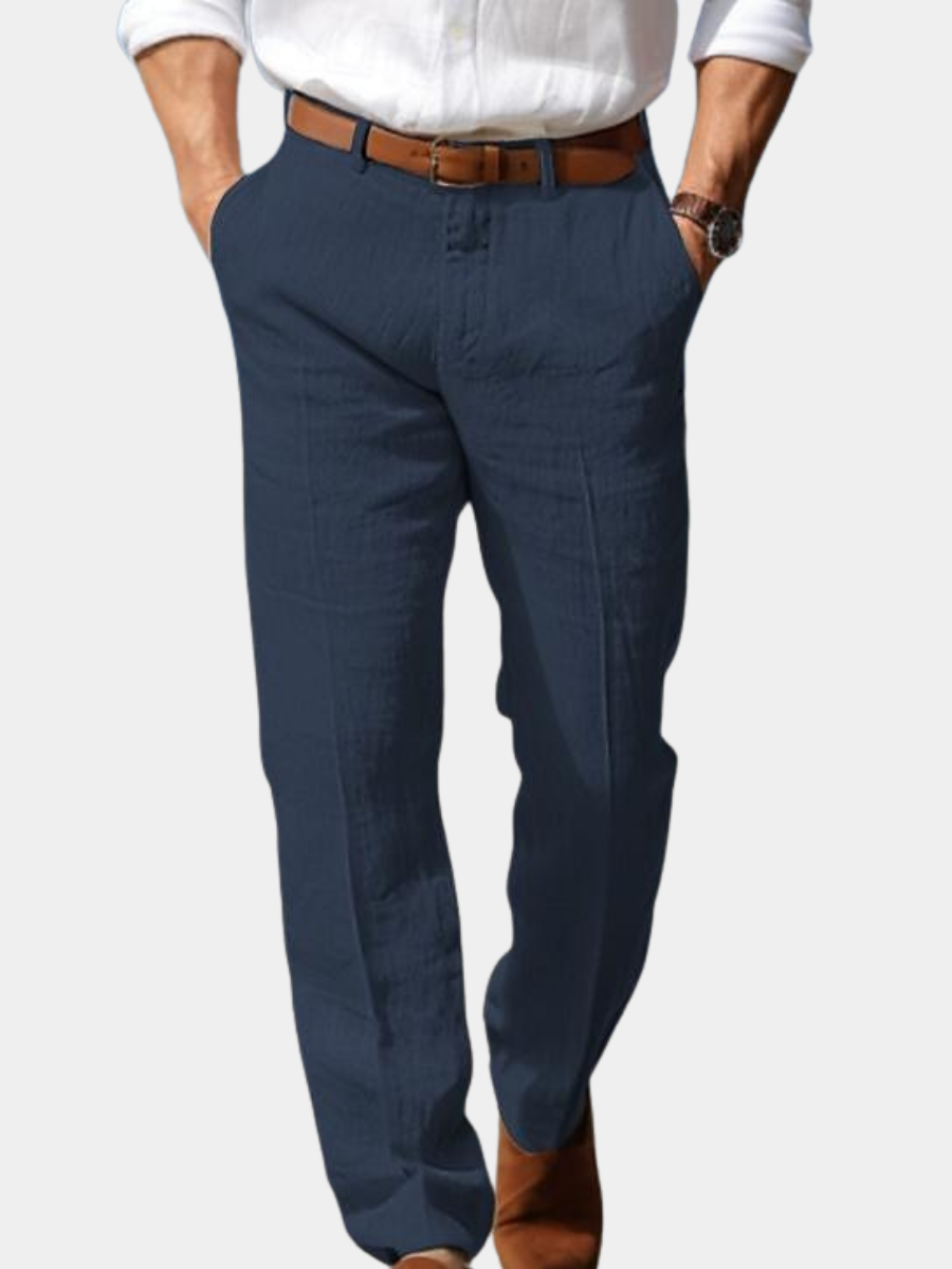 VELOURA | PANTALÓN HOMBRE LUXE EN LINO PREMIUM