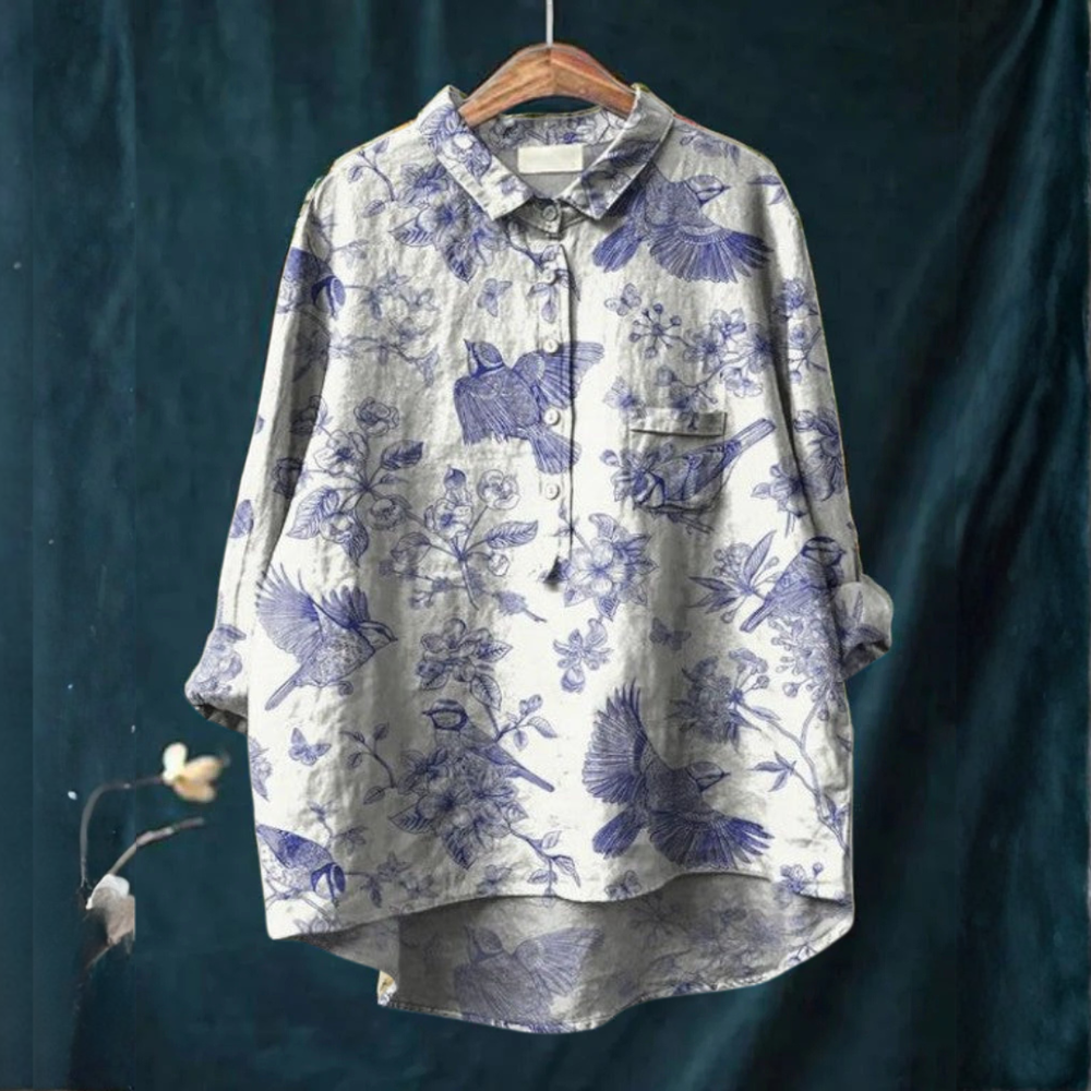 VELOURA | Camisa Elegante con Patrón Florence