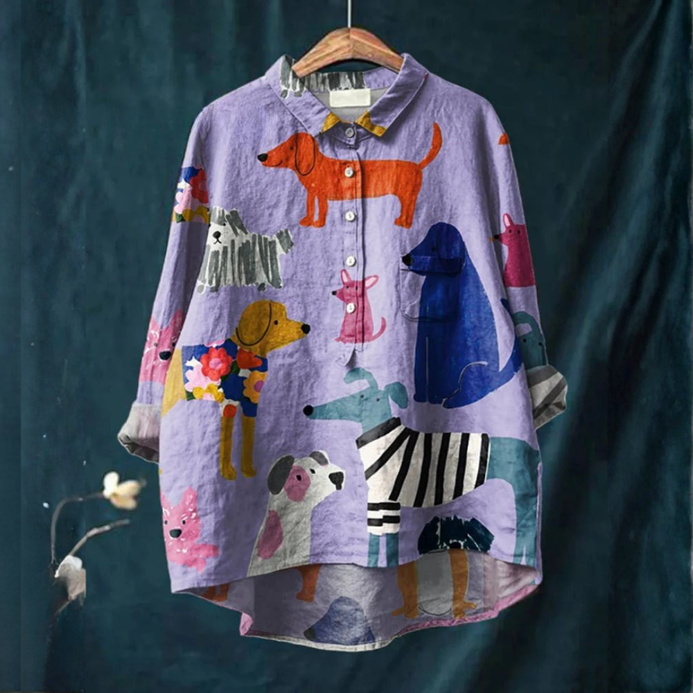 VELOURA | Camisa Elegante con Estampado Pauline