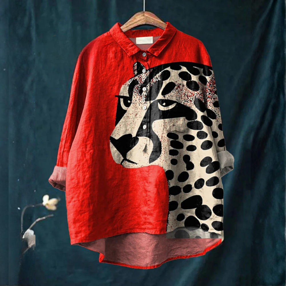 VELOURA | Camisa Elegante con Motivo Colette