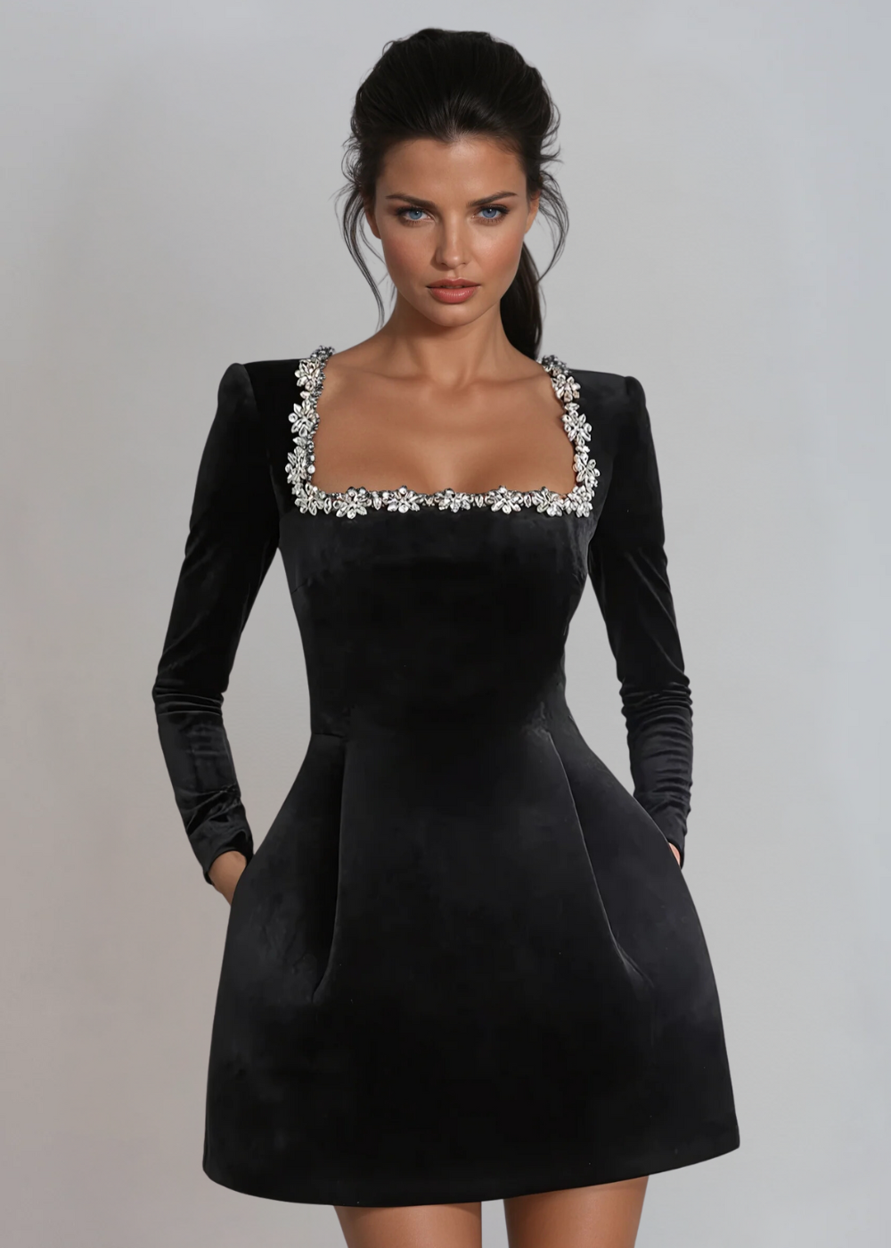 VELOURA | VESTIDO MINI DE VELUR