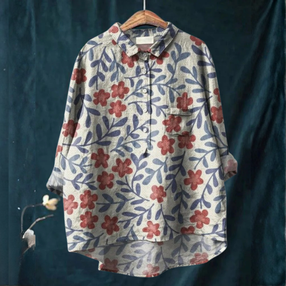 VELOURA | Camisa Elegante con Estampado Sylvie