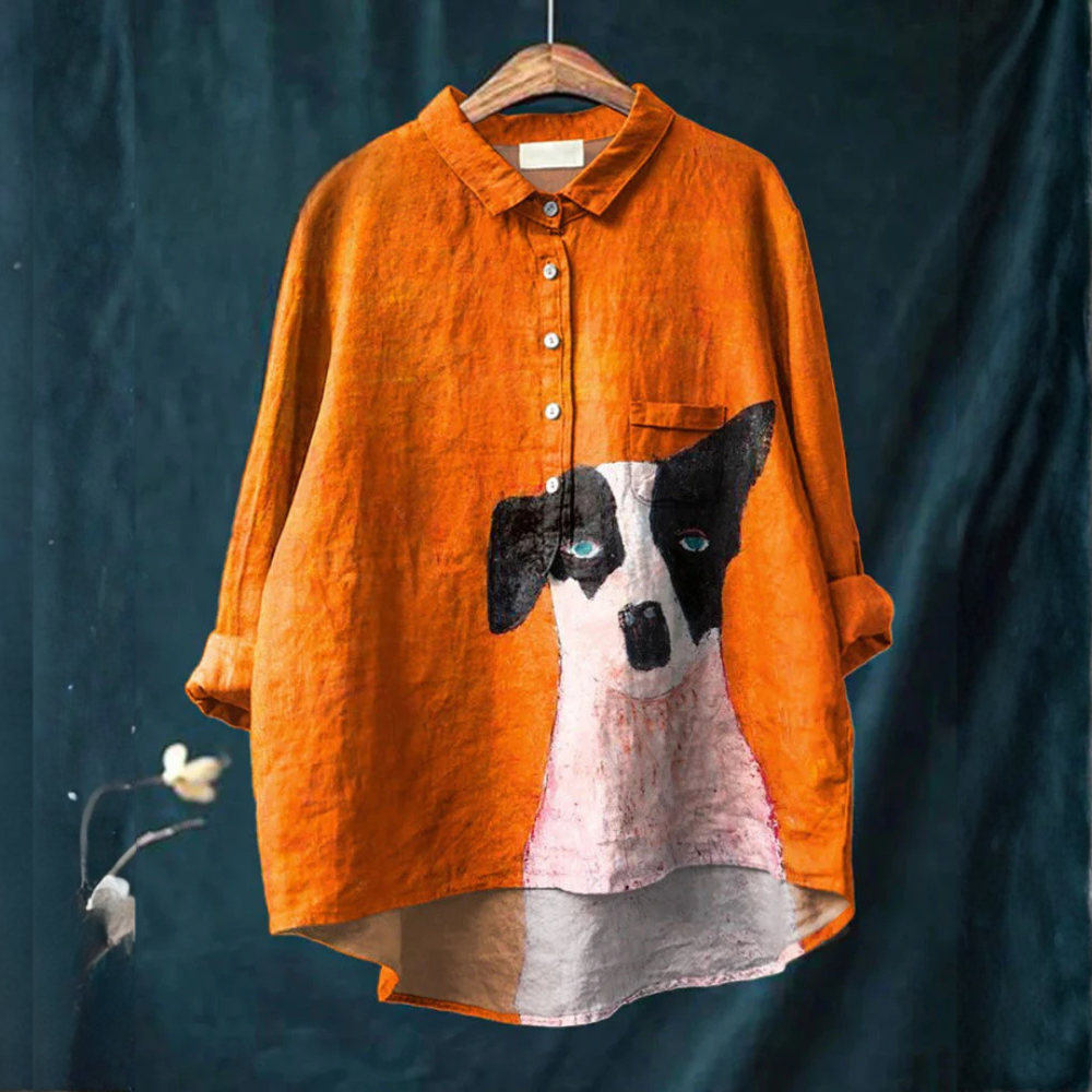 VELOURA | Camisa Elegante con Patrón Gabrielle