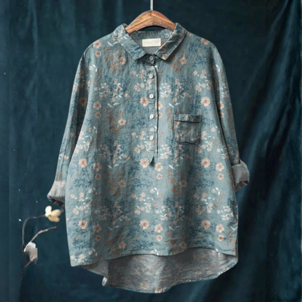 VELOURA | Camisa Elegante con Estampado Tailandés