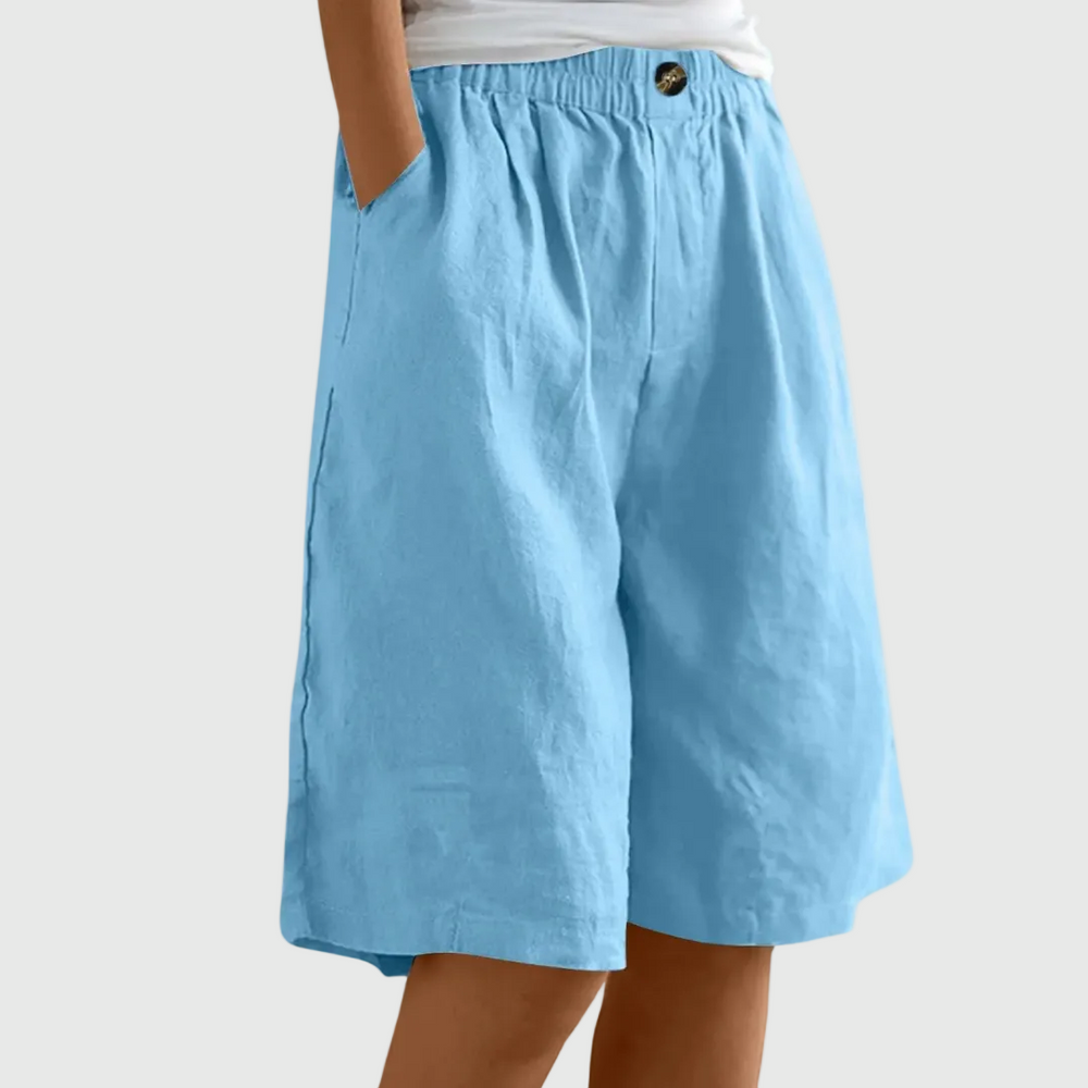 VELOURA | Pantalones Cortos Amplios con Cintura Elástica Marie