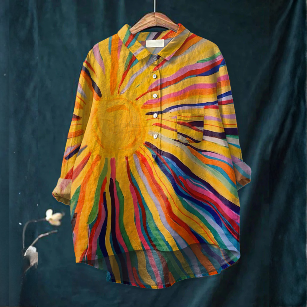 VELOURA | Camisa Elegante con Patrón Marguax
