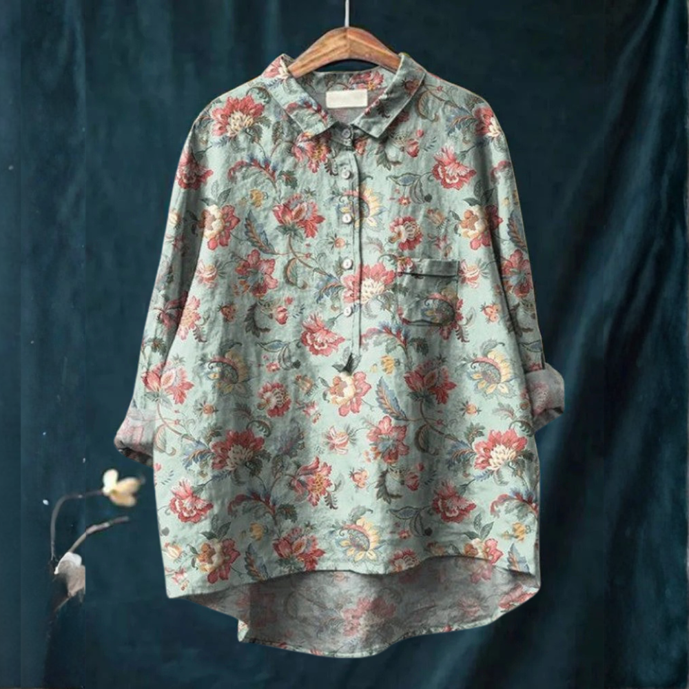 VELOURA | Camisa Elegante con Patrón Sixtina
