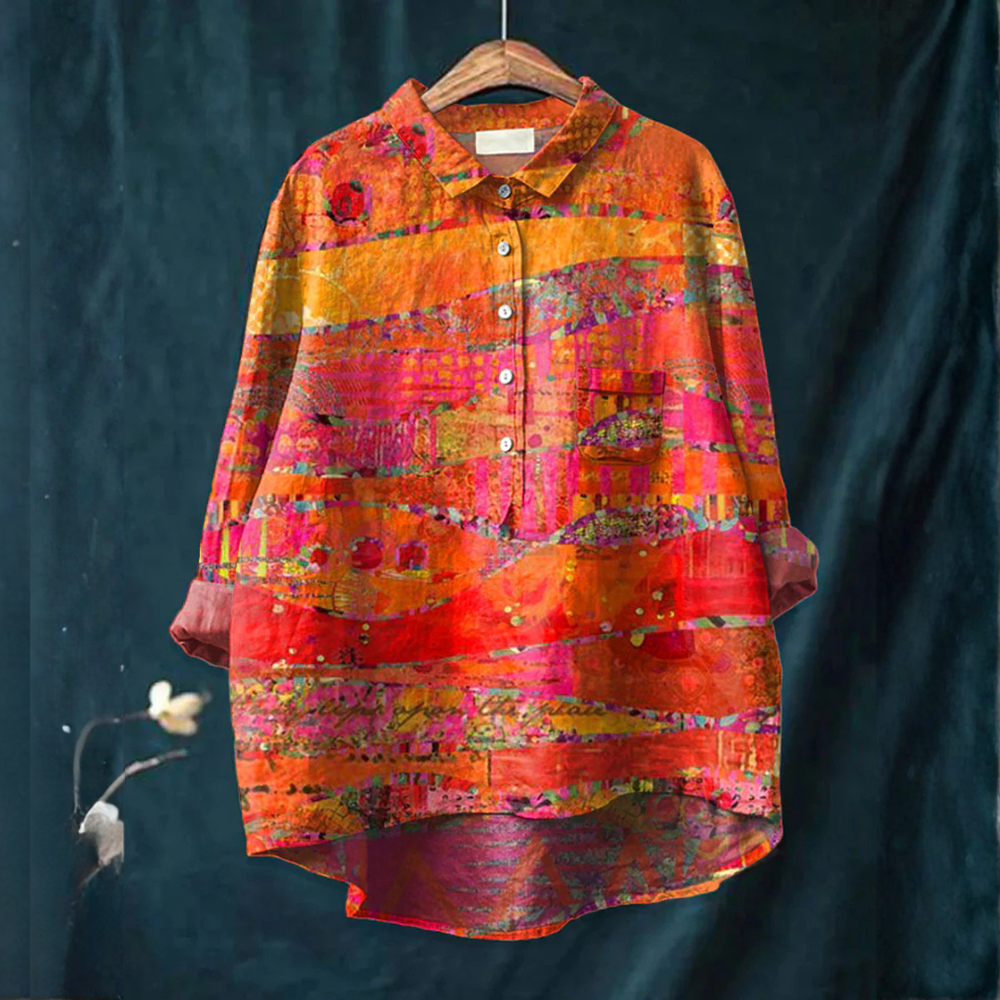 VELOURA | Camisa Elegante con Motivo Claro