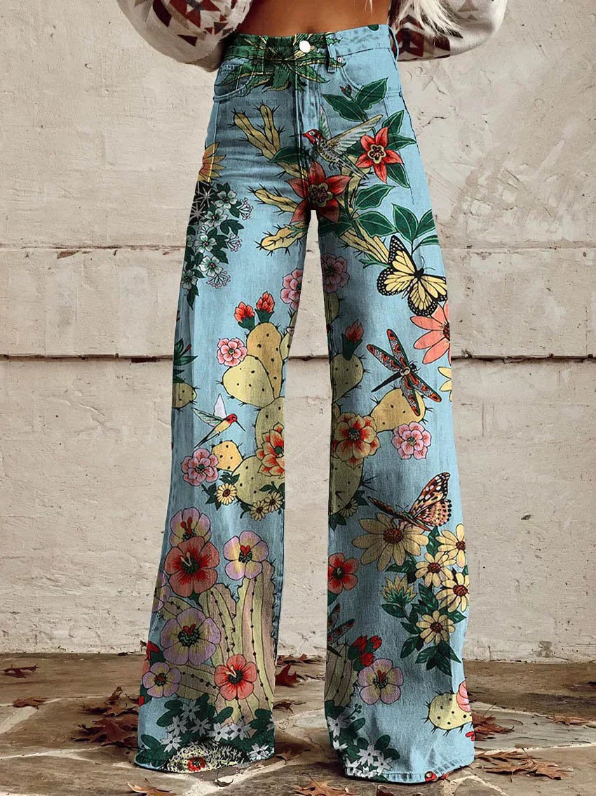 VELOURA | Jean Grande Fleuri Bohème