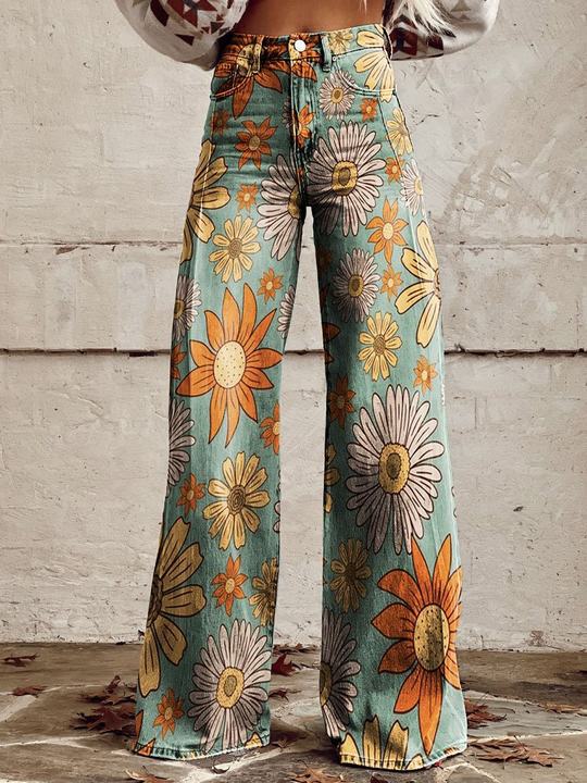 VELOURA | Jean Grande Fleuri Bohème