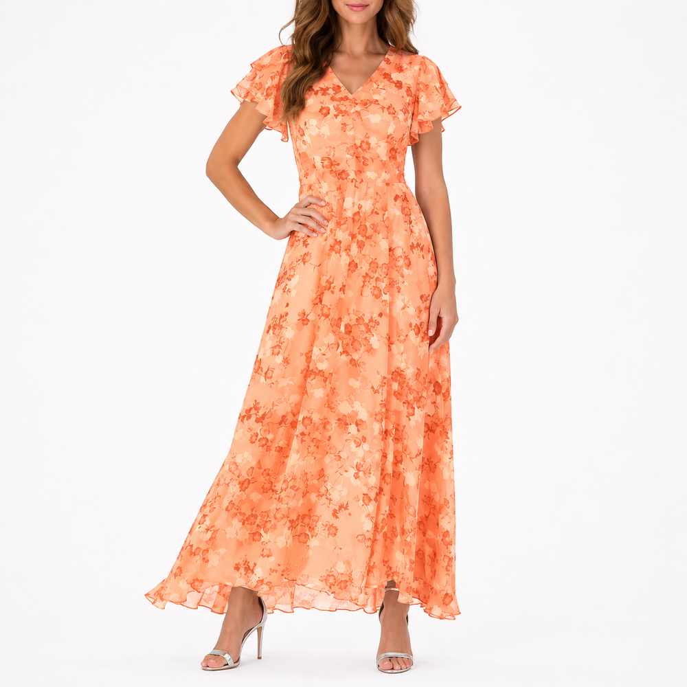 VELOURA | Vestido Largo Floral Élina
