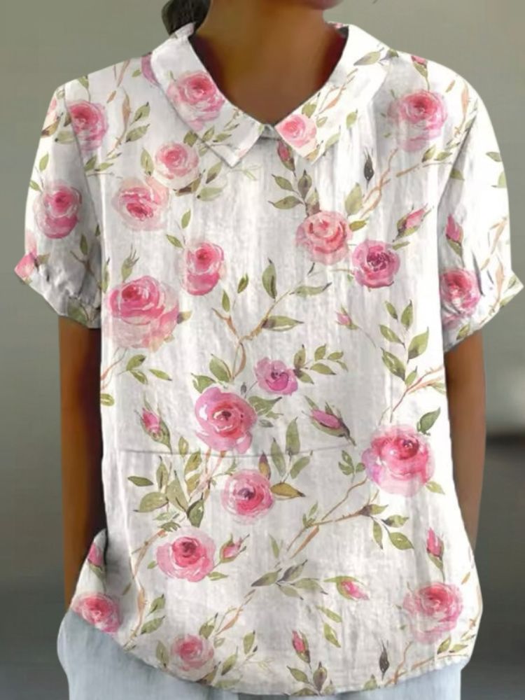 VELOURA | Blusa Floral Elegante