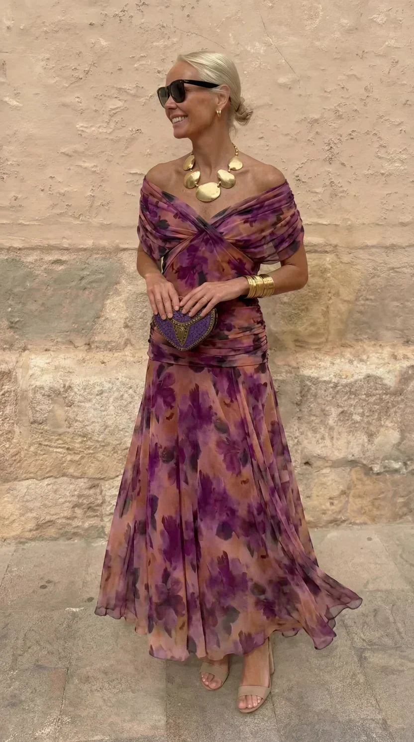 VELOURA | Vestido Largo Floral Vaporoso Christine
