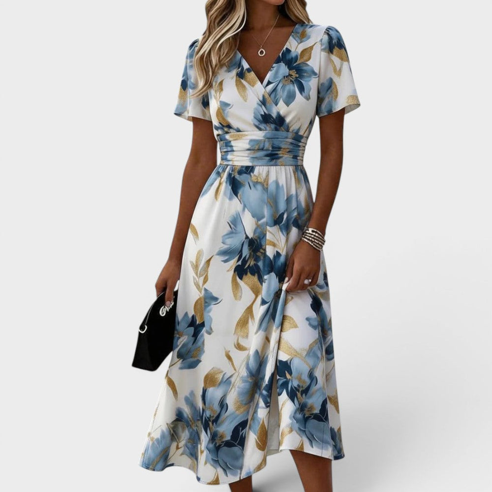 VELOURA | Vestido Elegante Floral Élina
