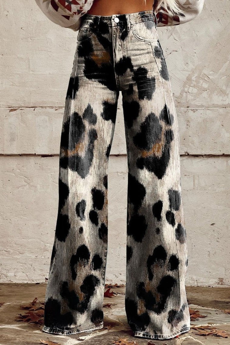 VELOURA | Jean Amplio Floral Bohemio