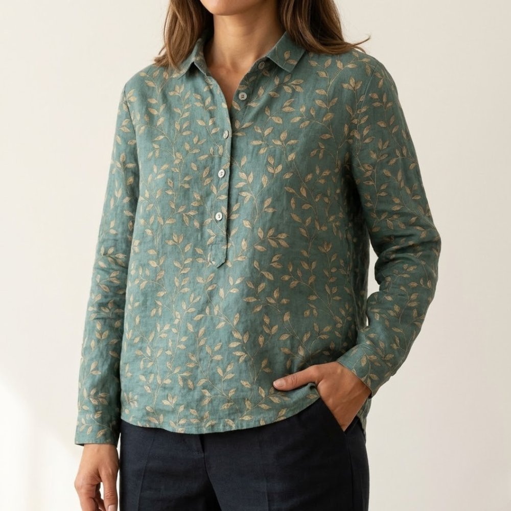VELOURA | Camisa Elegante con Estampado Estelle