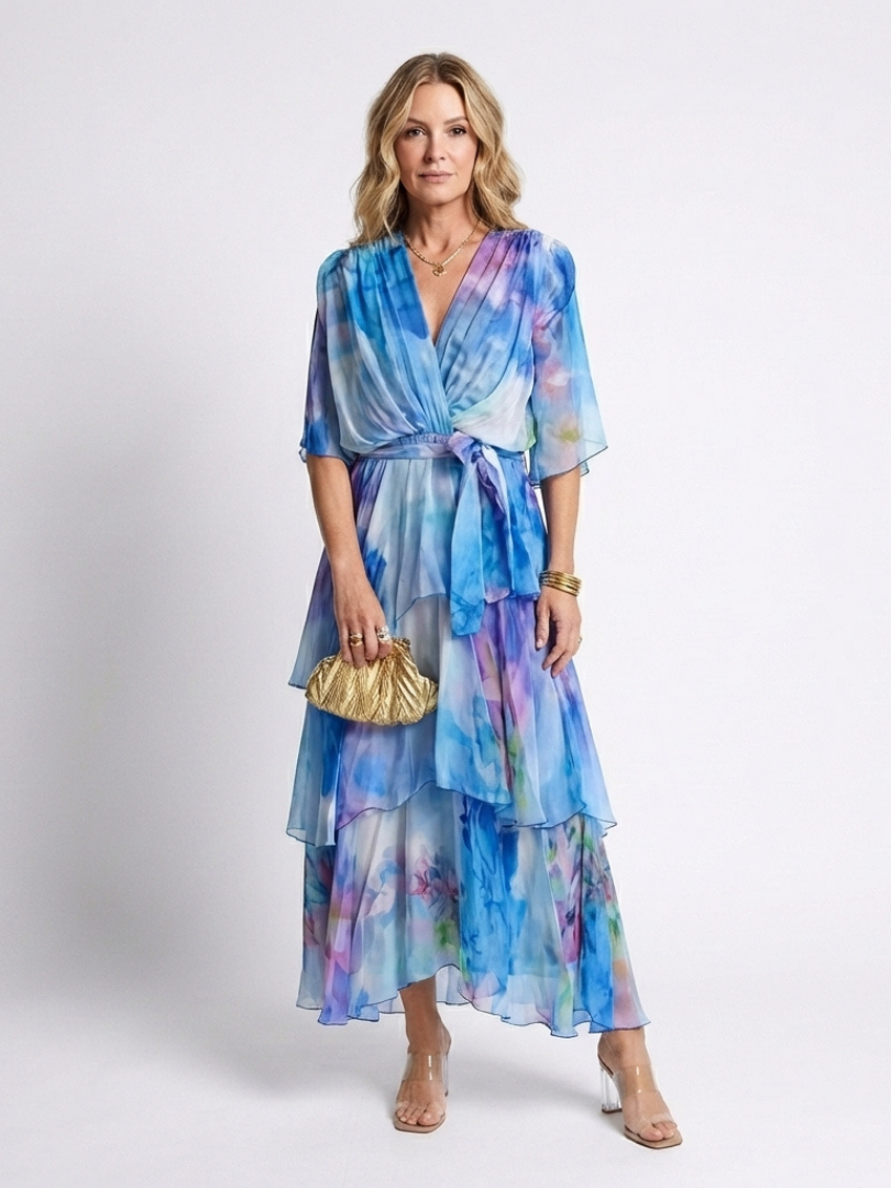 VELOURA | Vestido maxi con escote Calista
